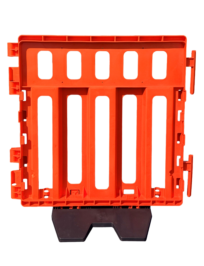 42\" Long x 37\" Tall, Cortina \"Rapid Wall\" Pedestrian Barricade, Orange