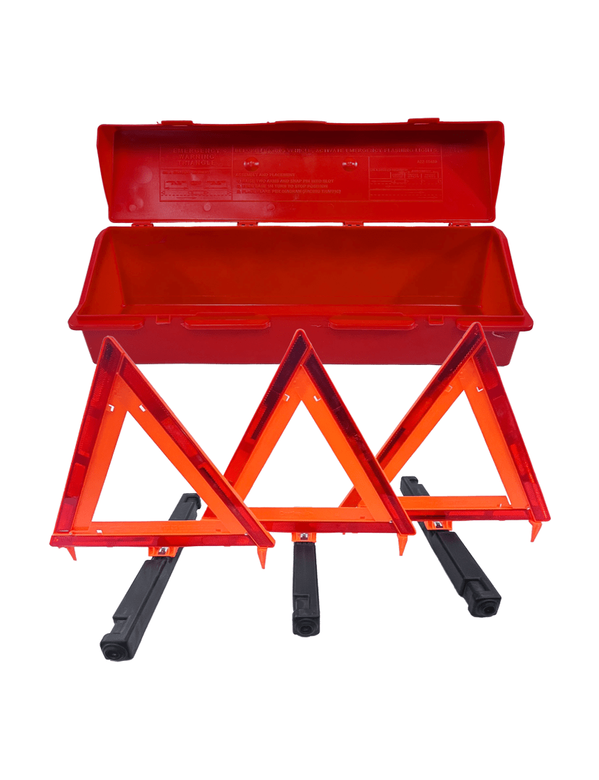 Cortina Safety Heavy Duty \"Strato-Flare 219\" Emergency Warning Triangle Reflector Kit