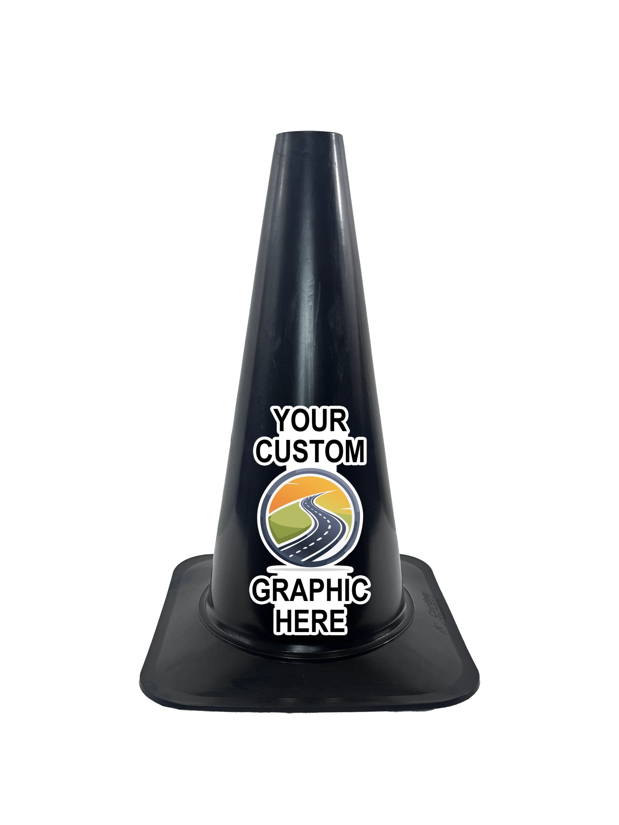18\" Cortina \u0027Sport Cone\u0027, Black with Full Color Custom Graphic