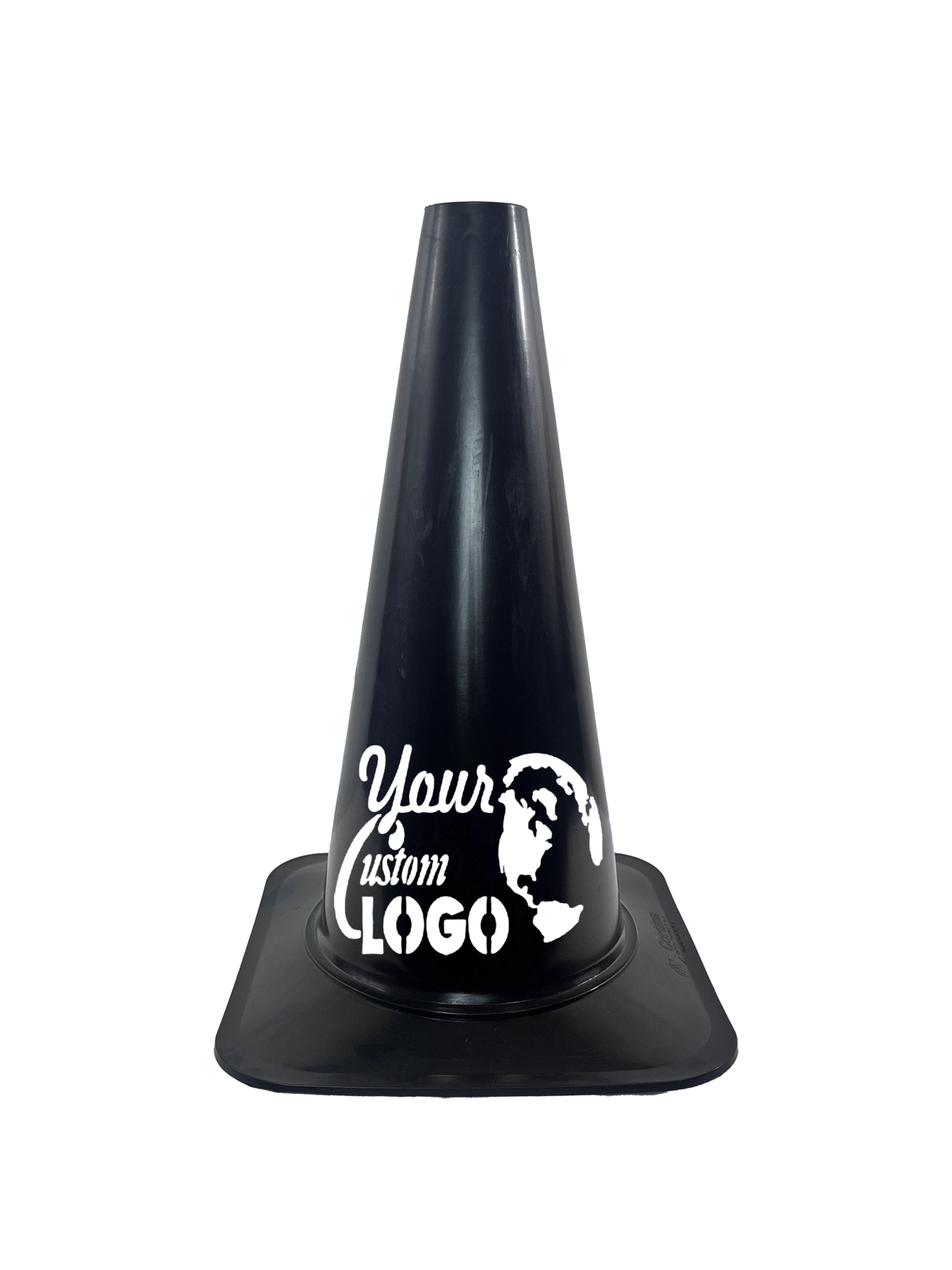 18\" Cortina \u0027Sport Cone\u0027, Black w/ Single Color Custom Graphic