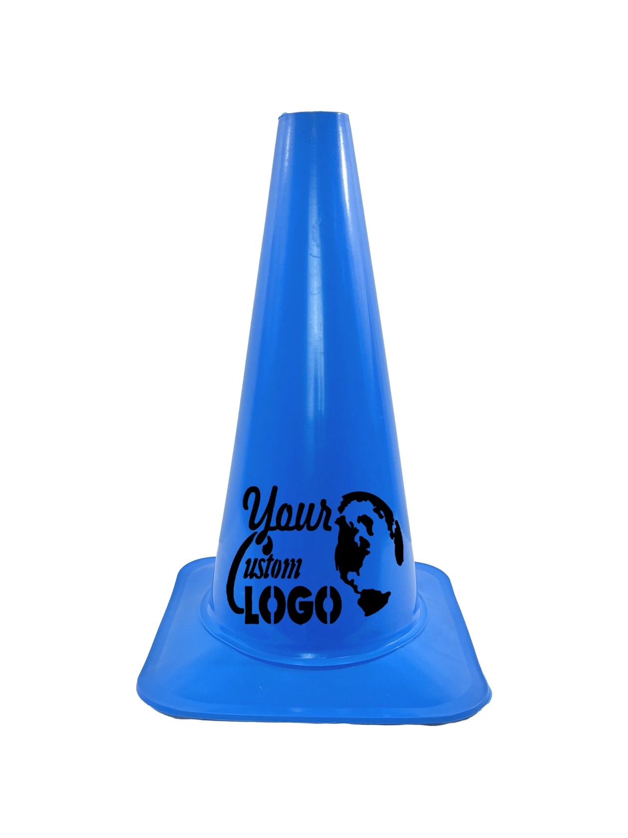 18\" Cortina \u0027Sport Cone\u0027, Blue with Single Color Custom Graphic