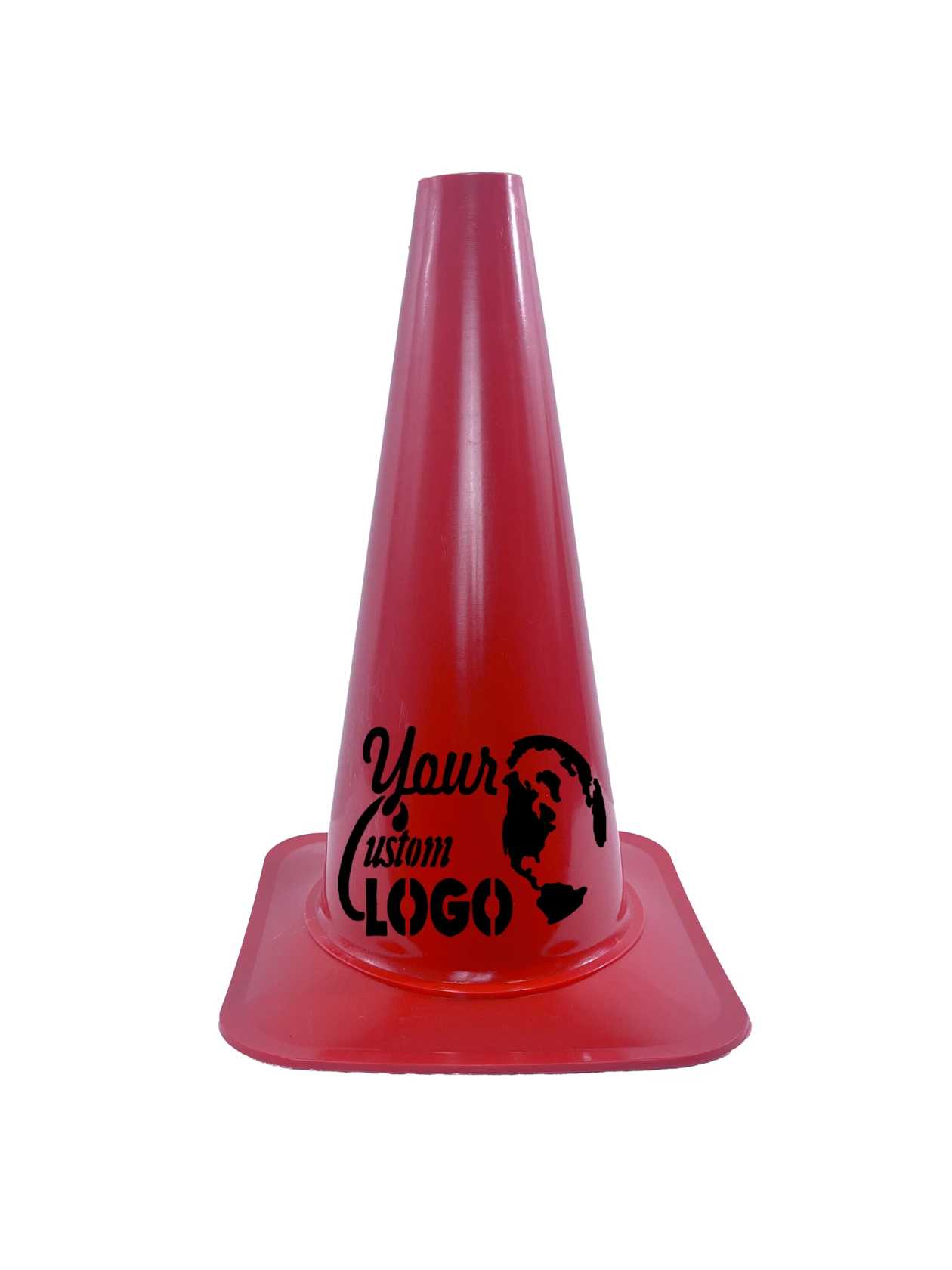 18\" Cortina \u0027Sport Cone\u0027, Red with Single Color Custom Graphic