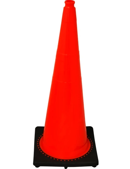 Orange 36\" 10.0 Lb. Black Base Cone