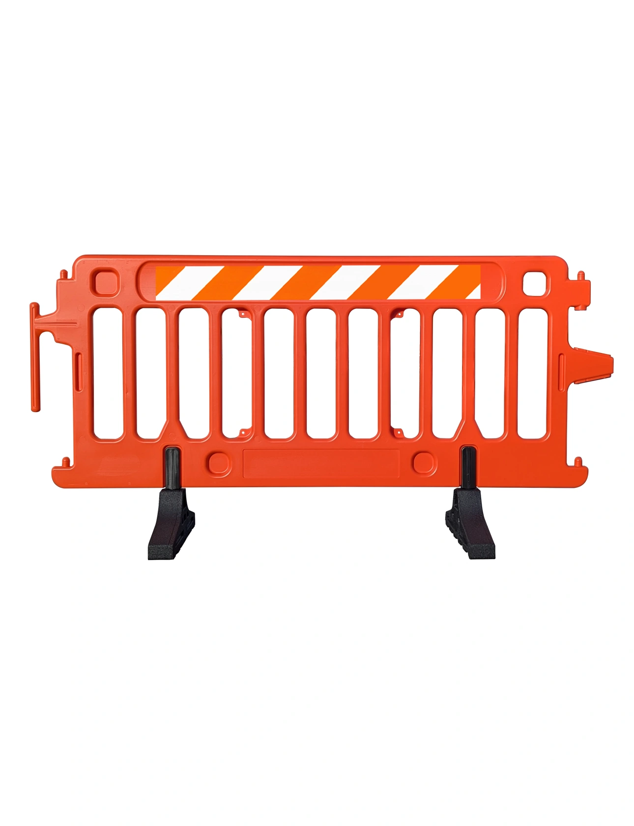 6\u0027 Long X 39 1/2\" Tall, Plasticade Crowdcade Crowd Control System, Orange w/ EG Sheeting On One (1) Side