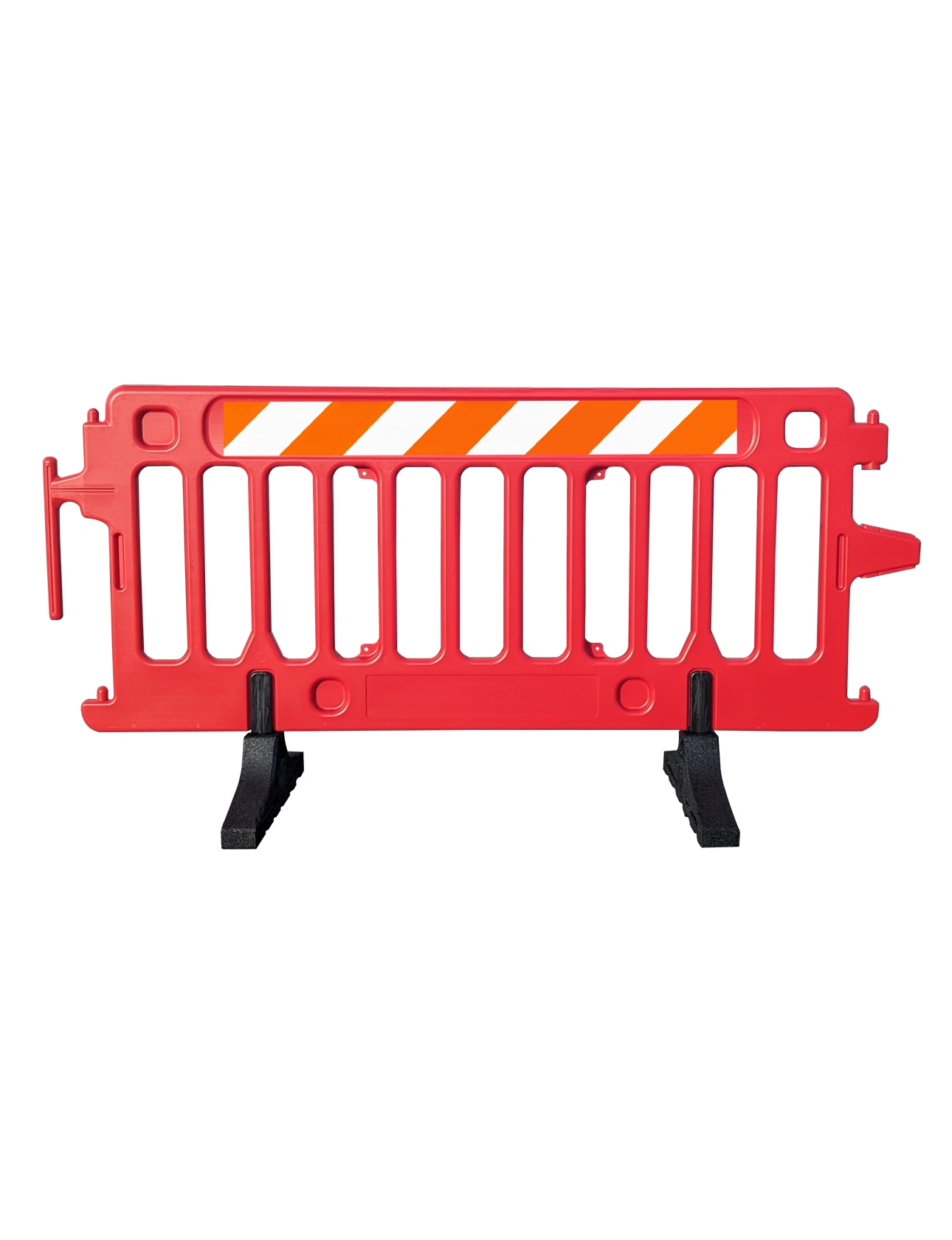 6\u0027 Long X 39 1/2\" Tall, Plasticade Crowdcade Crowd Control System, Red w/ EG Sheeting On One (1) Side