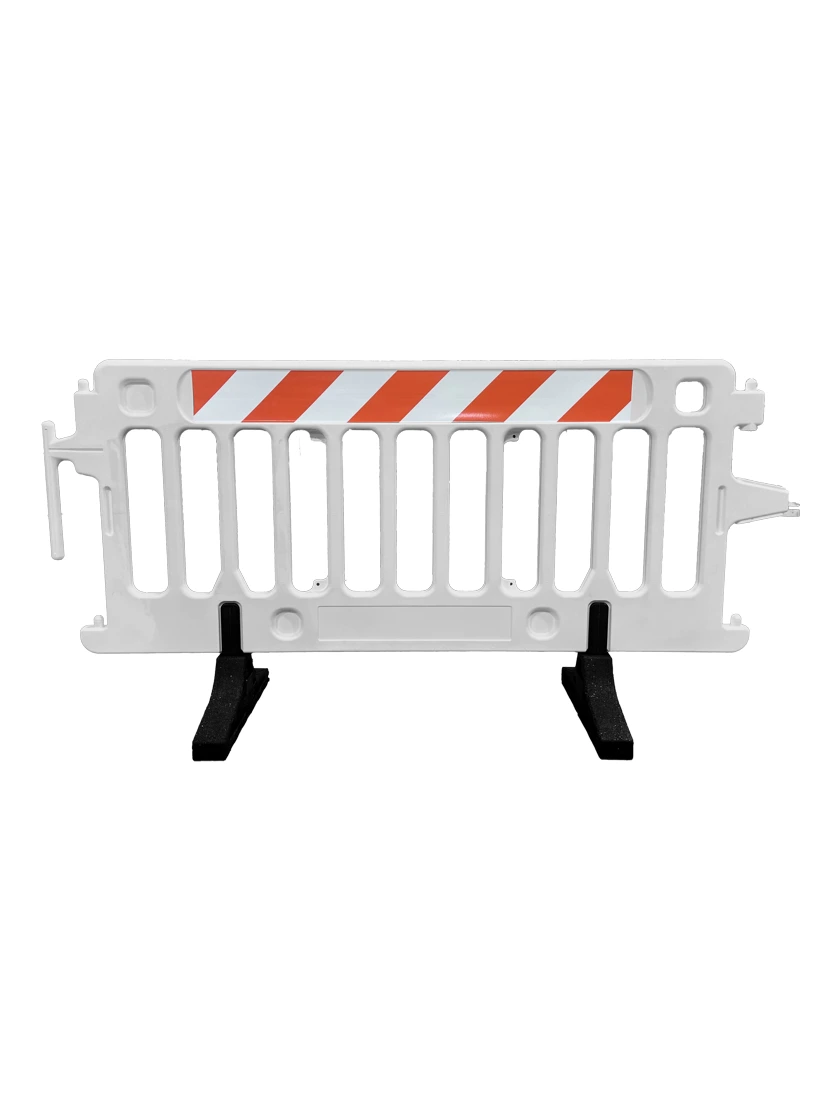 6\u0027 Long x 39 1/2\" Tall, Plasticade Crowdcade™ Crowd Control System, White with EG Sheeting on One (1) Side