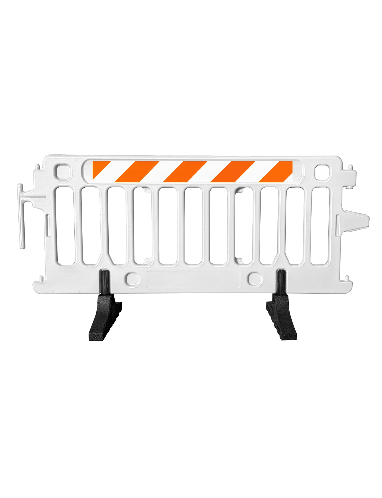 6\u0027 Long X 39 1/2\" Tall, Plasticade Crowdcade Crowd Control System, White w/ EG Sheeting On One (1) Side