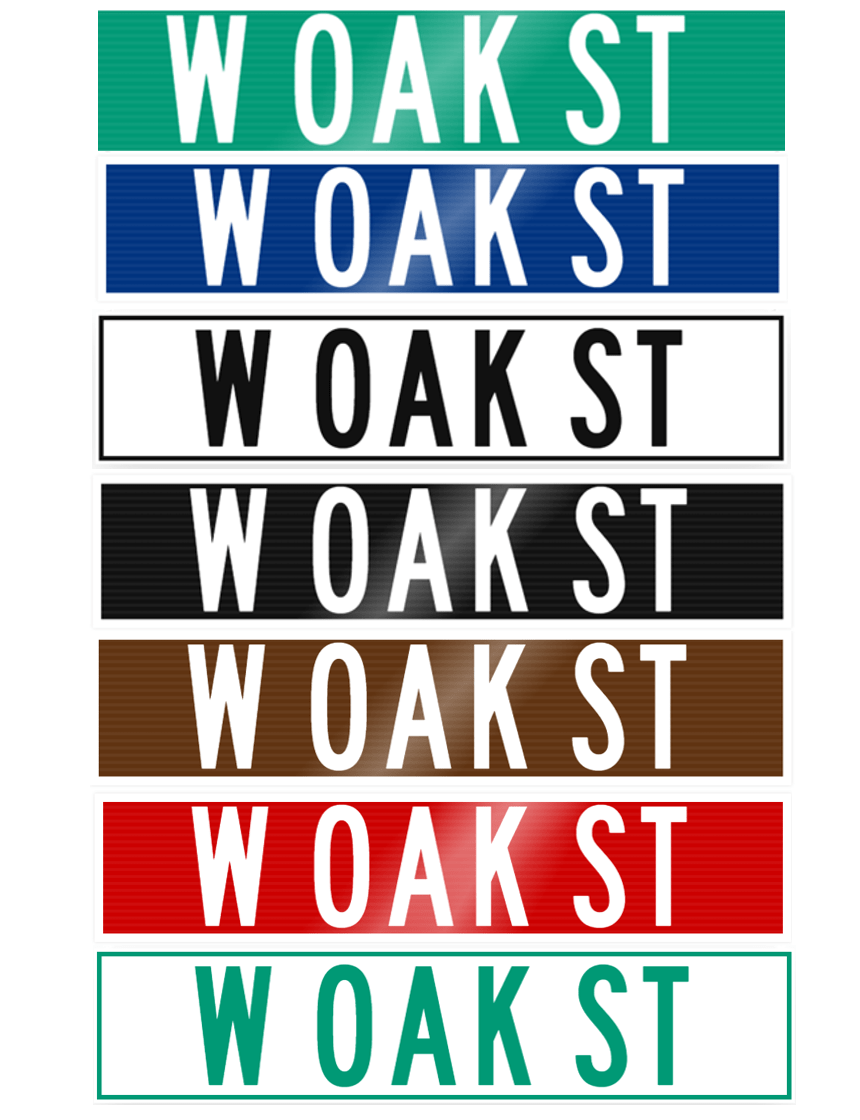 Custom Street Sign, 30\" Wide \u0026 9\" Tall, Hip Reflectivity, Flat .080 Aluminum