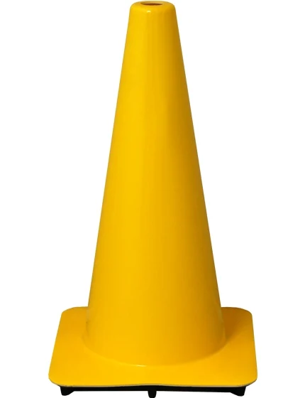 Yellow 18\" Flow Molded Traffic Cone