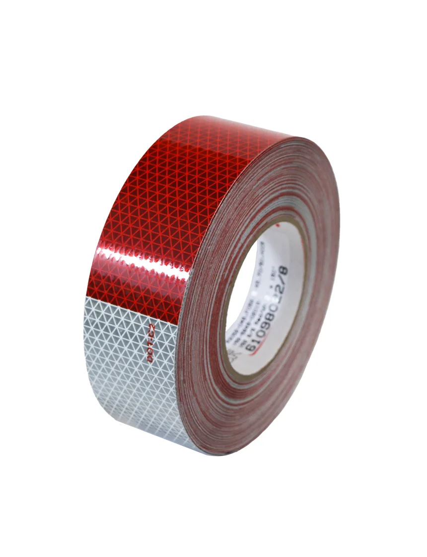 Daybright® DOT-C2 Conspicuity Sheeting, 6\"x 6\" red/white, Rolls of 150\u0027 x 2\"