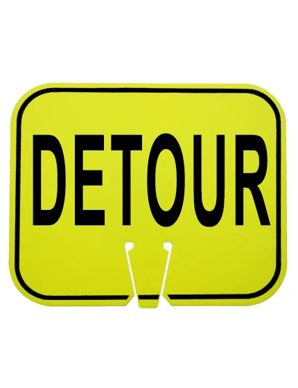 detour clip on sign lime non reflective