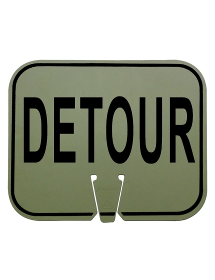 detour clip on sign non reflective olive drab