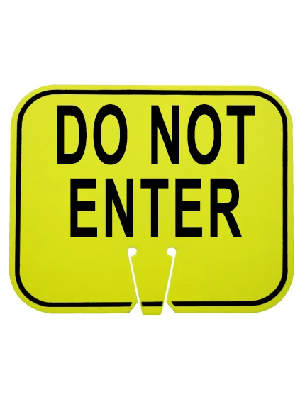 do not enter clip on sign lime non reflective