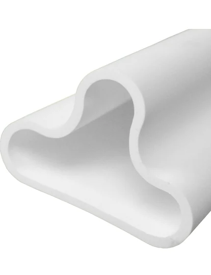 42\" White Clover-Leaf Urethane Delineator Post,Surface Mount Base, 2 Ref Stripe,Fasteners for Cncrt