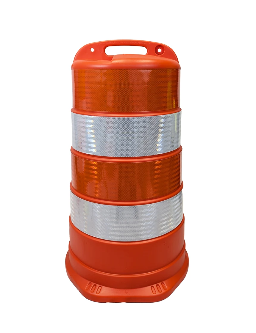 37\" Traffic Drum with 6\" HI Sheeting (No Base) with Single Color Graphic