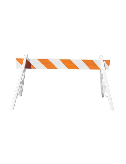 Cortina A-Cade Leg Kit-(2) A-Cade Legs \u0026 (1) 6\u0027 x 1\" Rail w/Orange \u0026 White Engineer Grade (EG) Reflective Sheeting on 1 Side