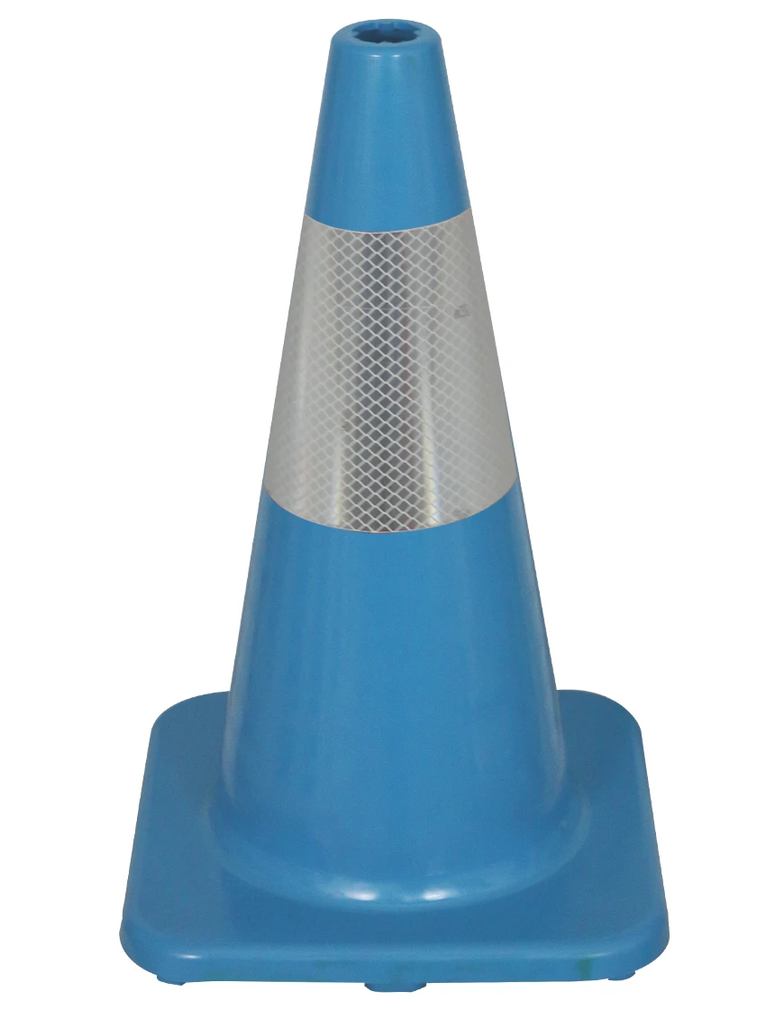 Solid Blue, 18\" Economy Cone w/ 6\" Reflective Collar