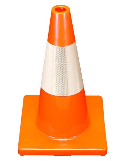 Orange 18\" Economy Cone w/ 6\" Reflective Collar