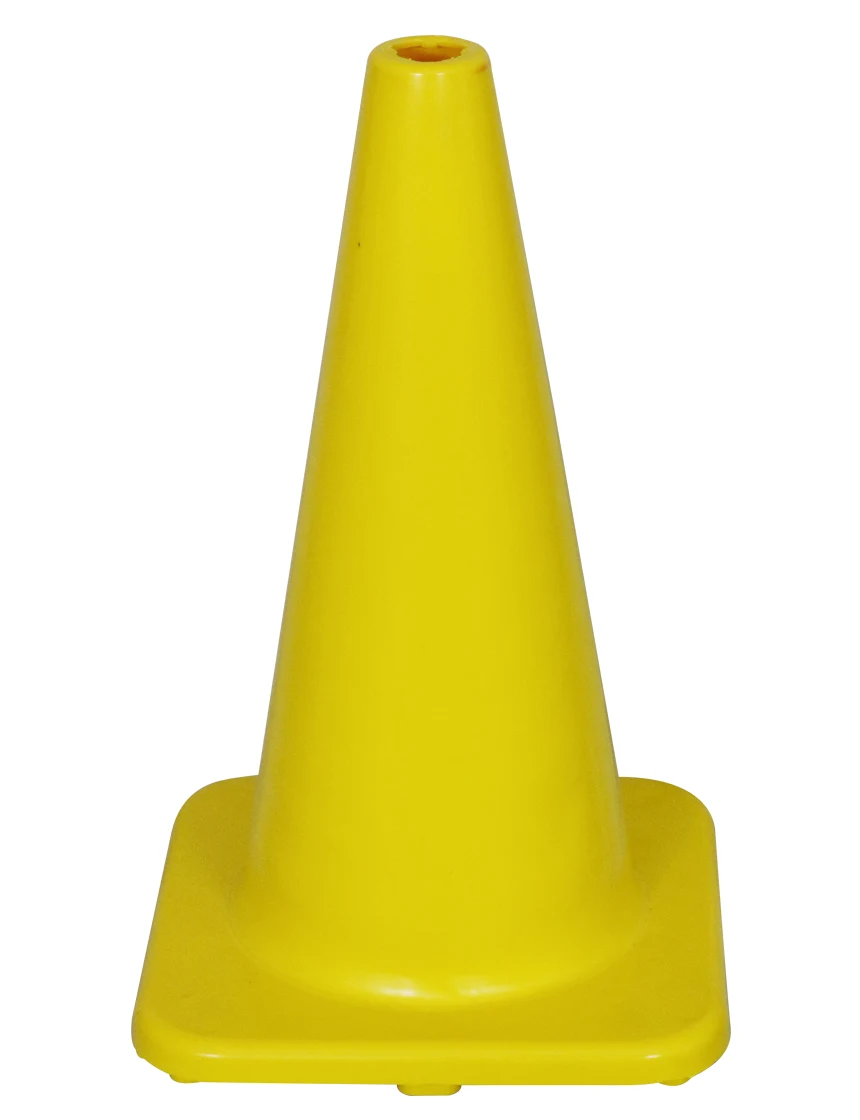 Solid Yellow 18\" Economy Traffic Cone