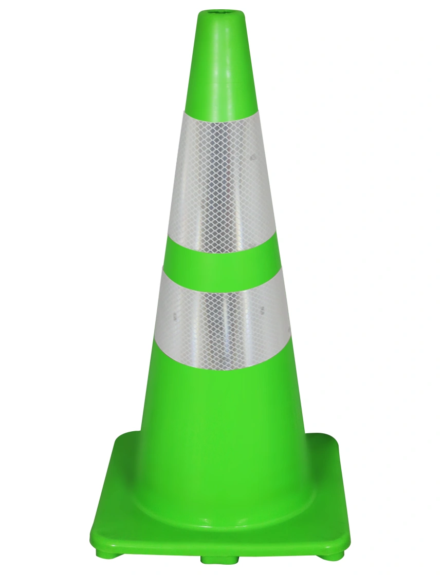 Solid Lime 28\", 5 lbs, Economy Cone w/ 6\" \u0026 4\" Reflective Collars