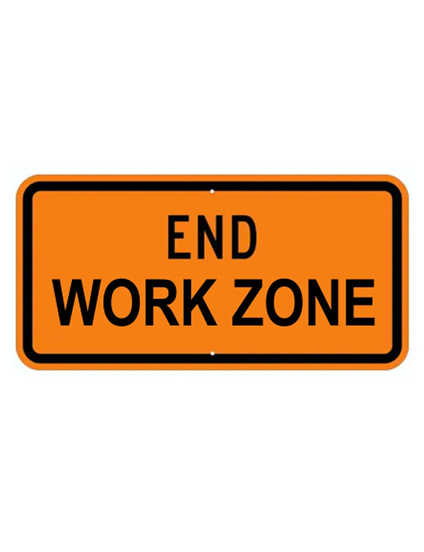 End Work Zone Sign