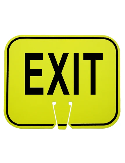exit clip on sign lime non reflective