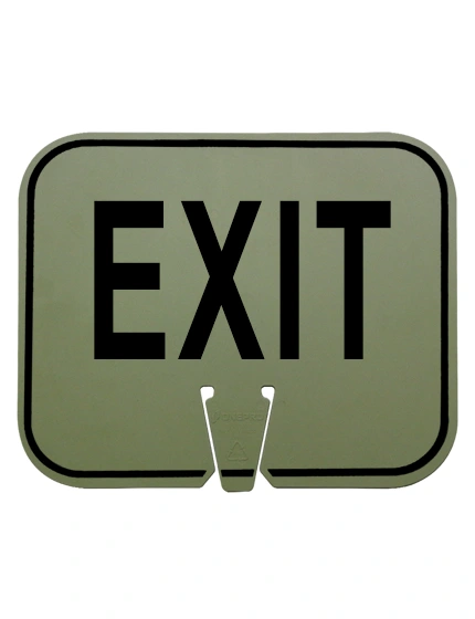 exit clip on sign non reflective olive drab