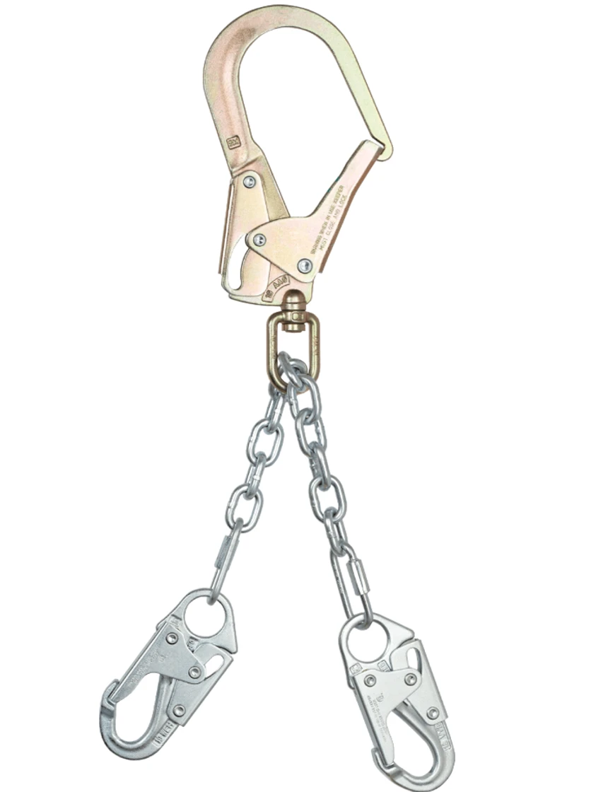 FallTech 23\" Premium Rebar Positioning Assembly with GR 43 Chain with Swivel Rebar Hook