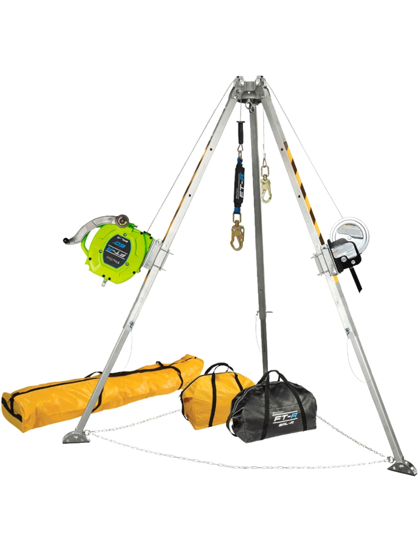 FallTech 8\u0027 Tripod Kit for Entry, Retrieval \u0026 Rescue In Confined Space Environments