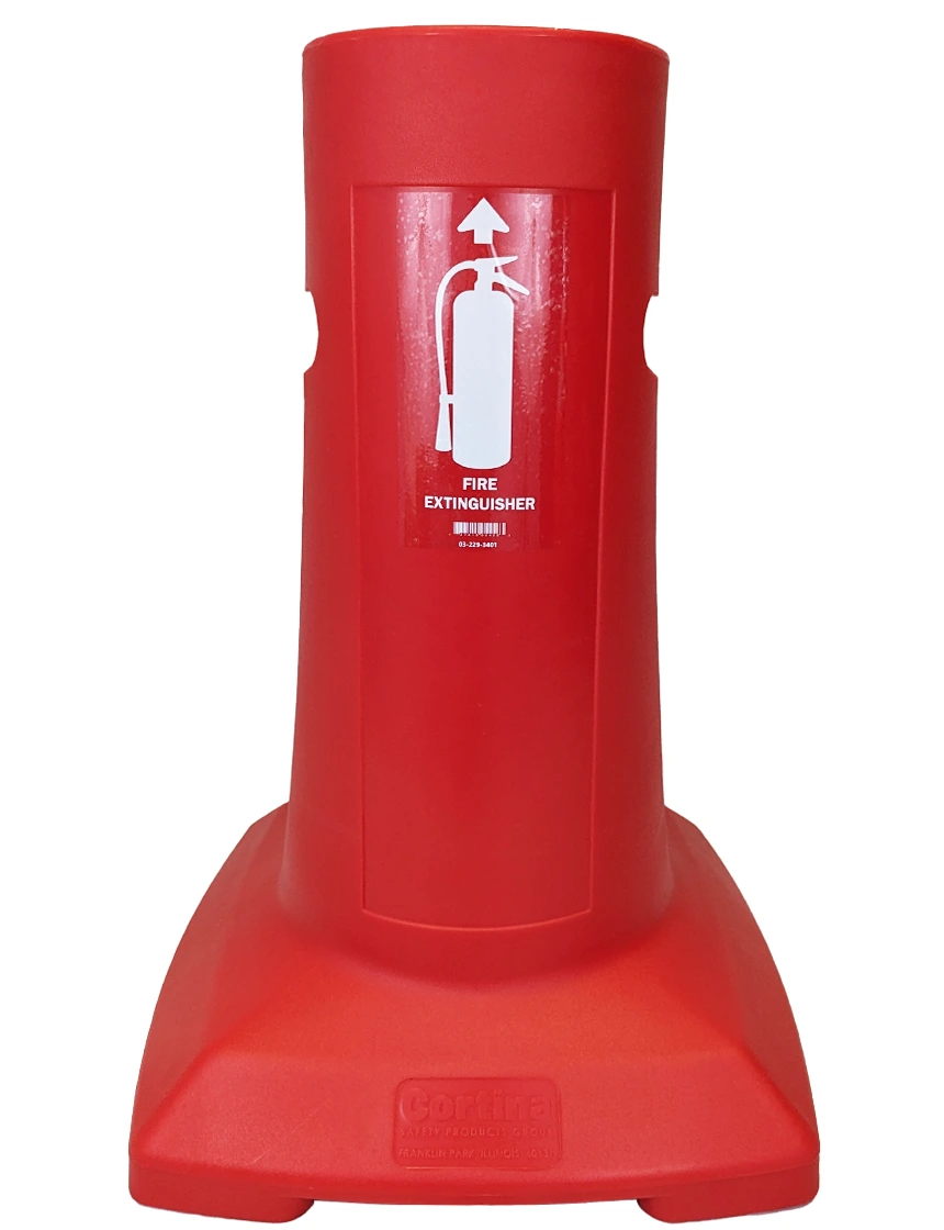 Red, Plastic, OSHA Compliant Fire Extingusher Stand/Holder