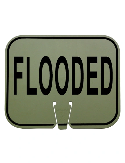 Flooded Clip On Sign Non Reflective Olive Drab