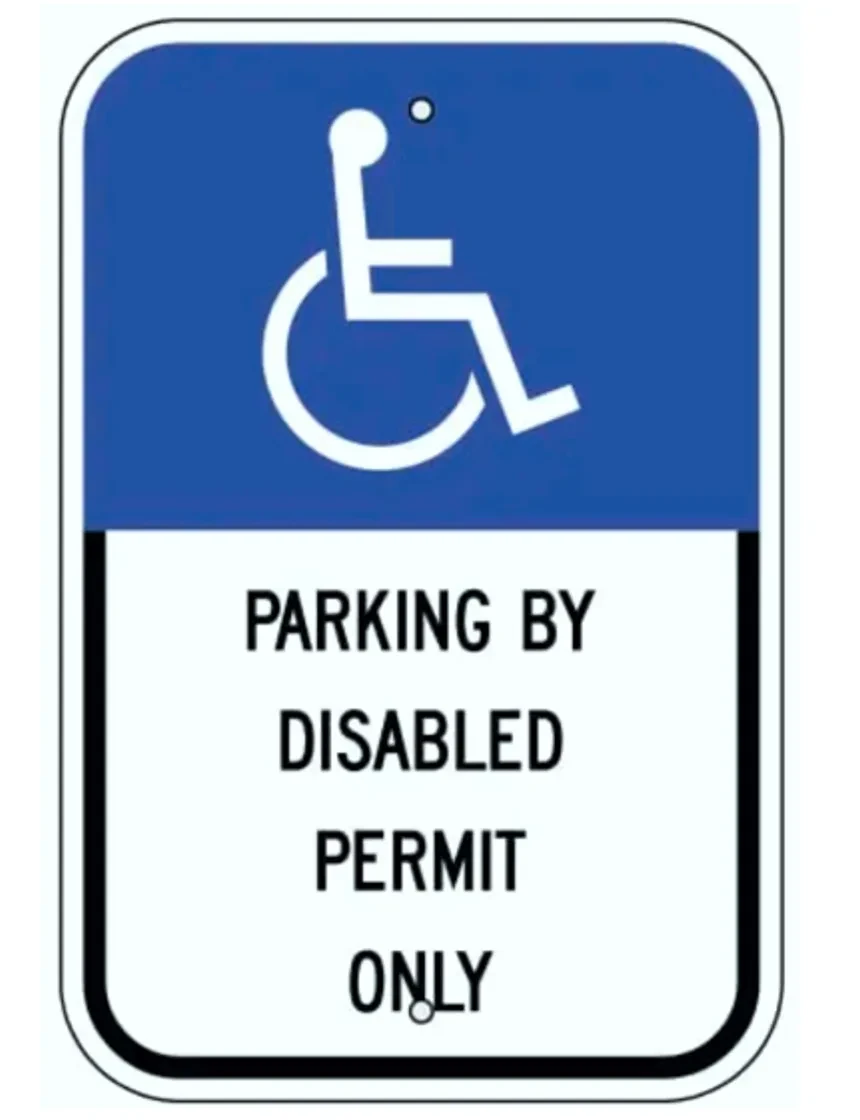 12\" X 18\" Florida Approved Aluminum Handicap Parking Sign, Engineer Grade (EG) Reflective