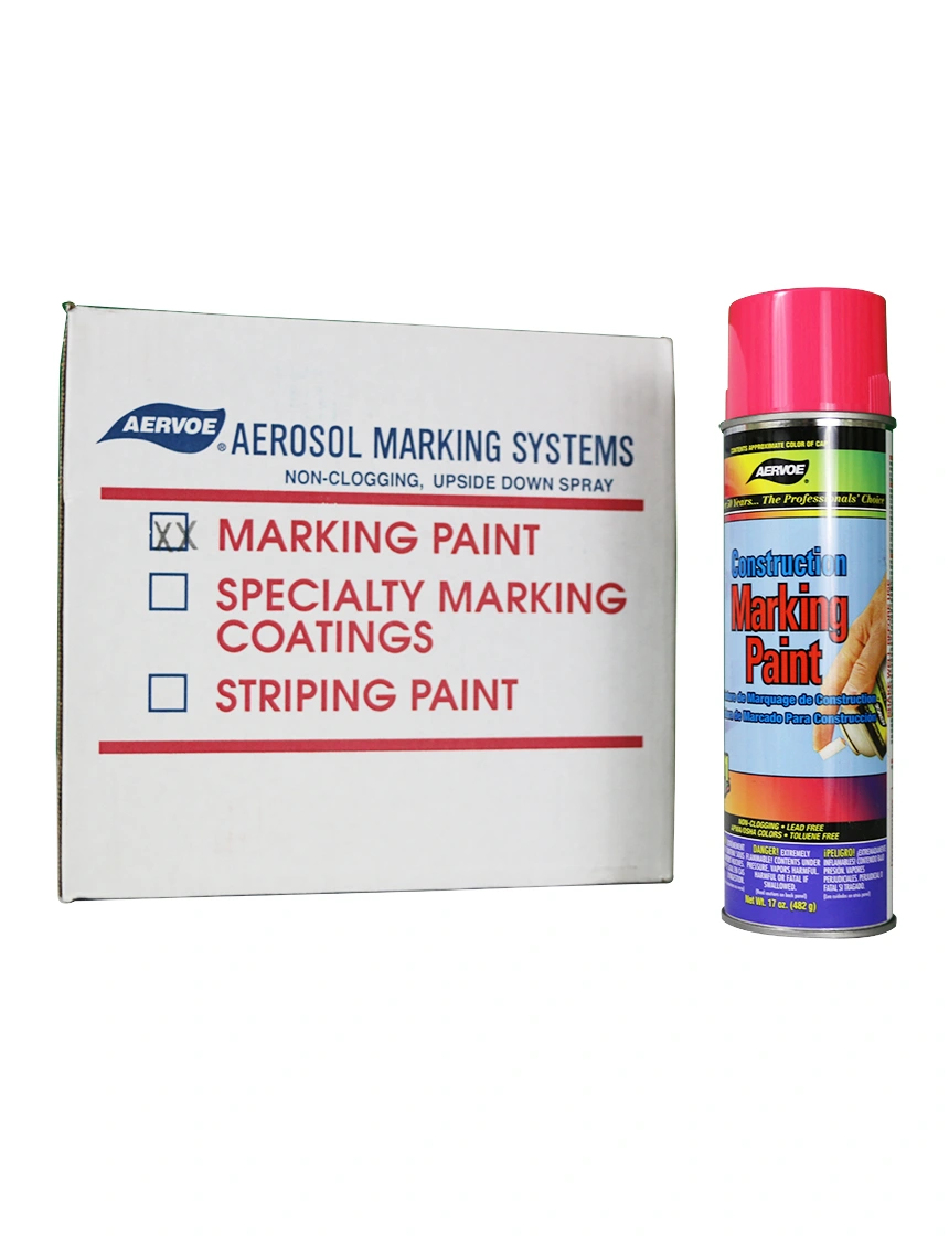 Fluorescent Pink Construction Marking Paint (Case of 12)