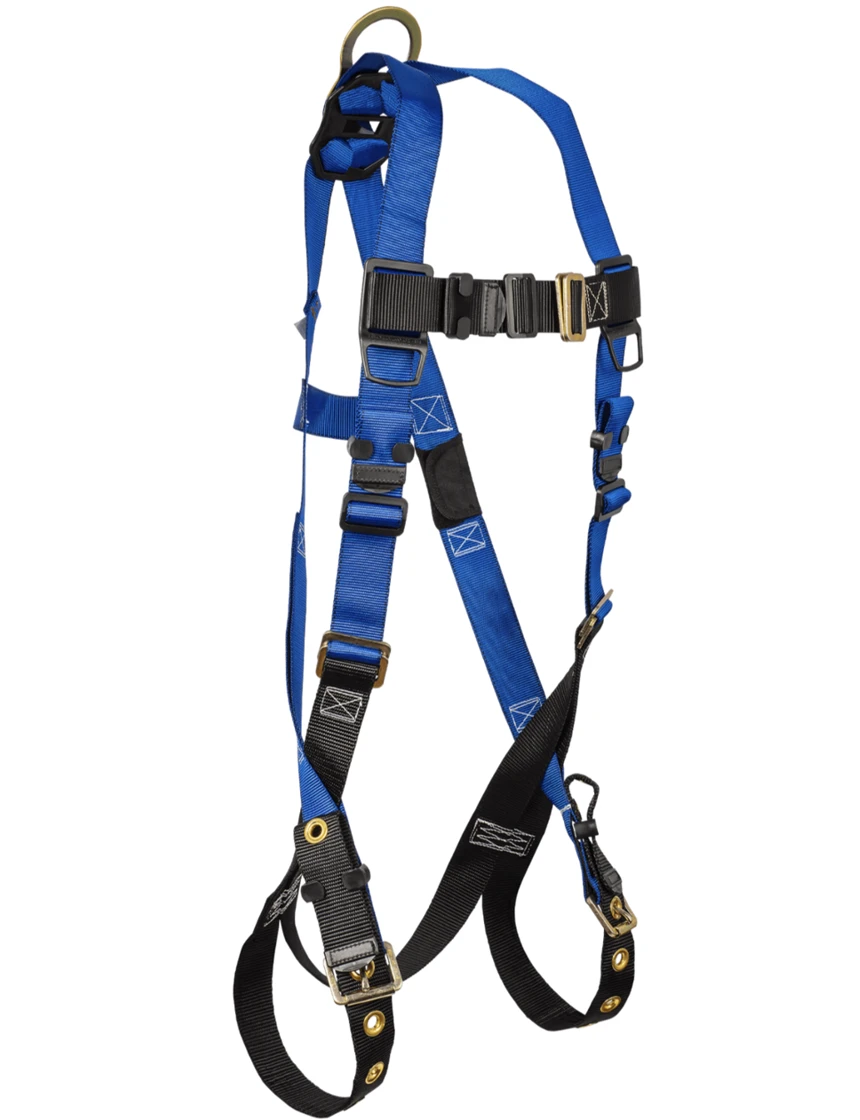 FallTech Contractor 1D Standard Non-belted Full Body Harness, Tongue Buckle Leg Adjustment, UniFit (S, M \u0026 L)