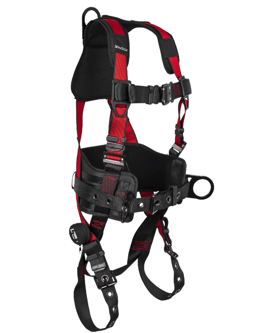 Falltech Tradesman Pro 3D Standard Construction Belted Full Body Harness, Tongue Buckle Leg Adjustments, Large to X-Large