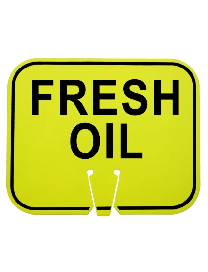 fresh oil clip on sign lime non reflective