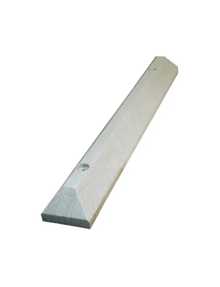 4\u0027 Gray, Heavy-Duty Solid Recycled Plastic Parking Block w/14\" Galvanized Rebar Steel Spikes