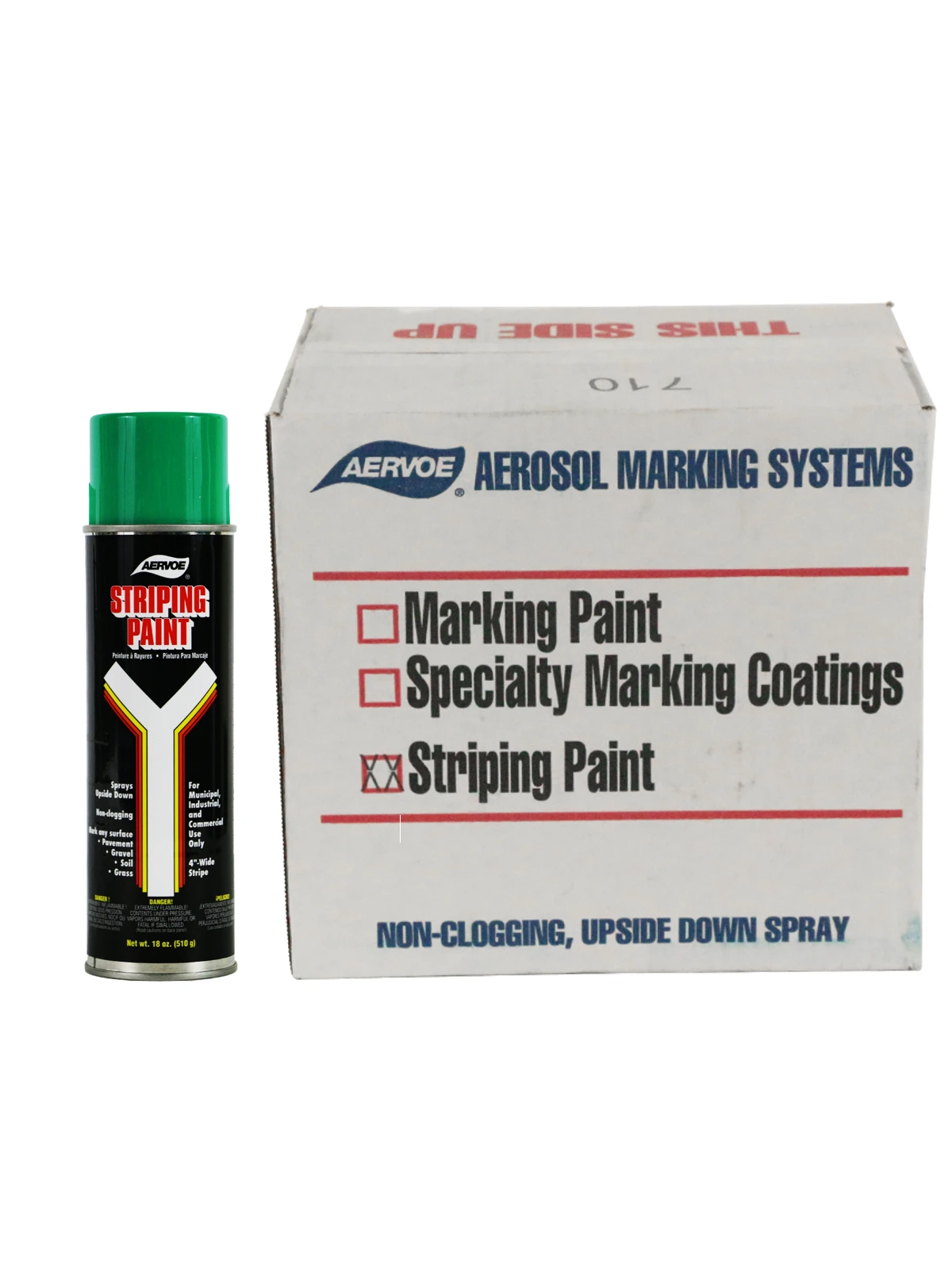 Green Solvent Based, Striping Paint (Case of 12)