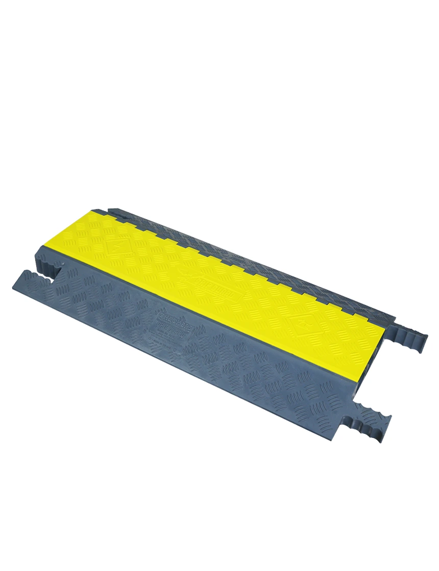 Grip Guard® 18\" Yellow\u0026Gray,Lightweight,Three Channel Cable Protector (up to 2.25\" OD Cables)