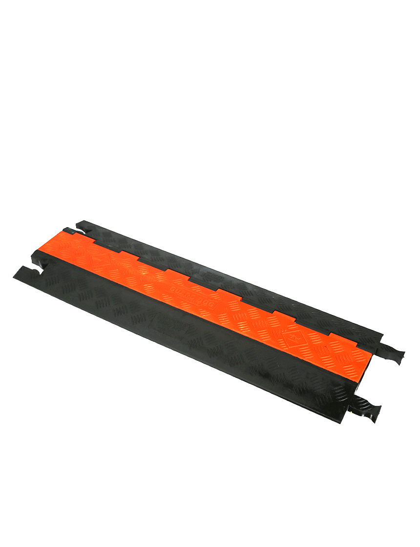 Guard Dog 36\" Orange\u0026 Black, Low Profile, two Channel Cable Protector (up to 0.75\" OD Cables)