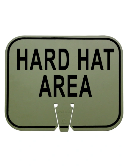 hard hat area clip on sign non reflective olive drab