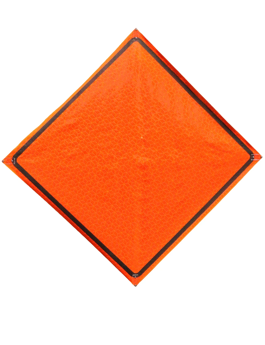 48\", Heavy Duty, Marathon Reflective Roll Up Sign, Blank, Border Only