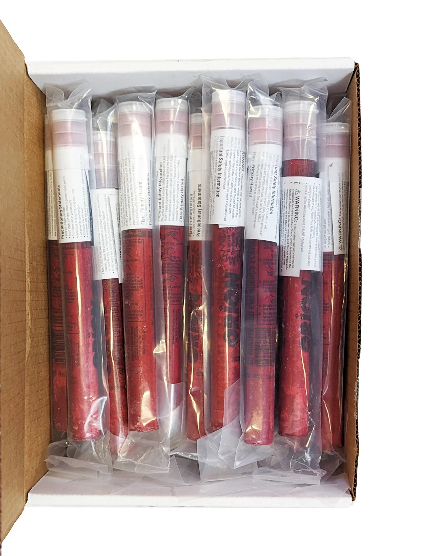 individually wrapped Orion 20 minute road flares