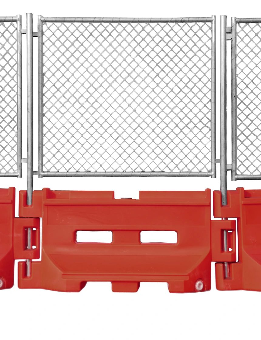 Red 36\" Construction Barricade w/ Onepro Fence Panel