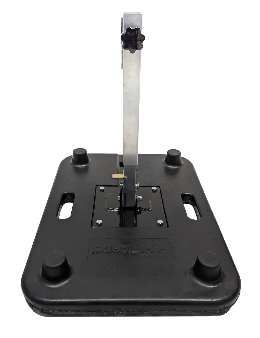 Intrepid Rubber Base Sign Stand For Roll-Up Construction Signs