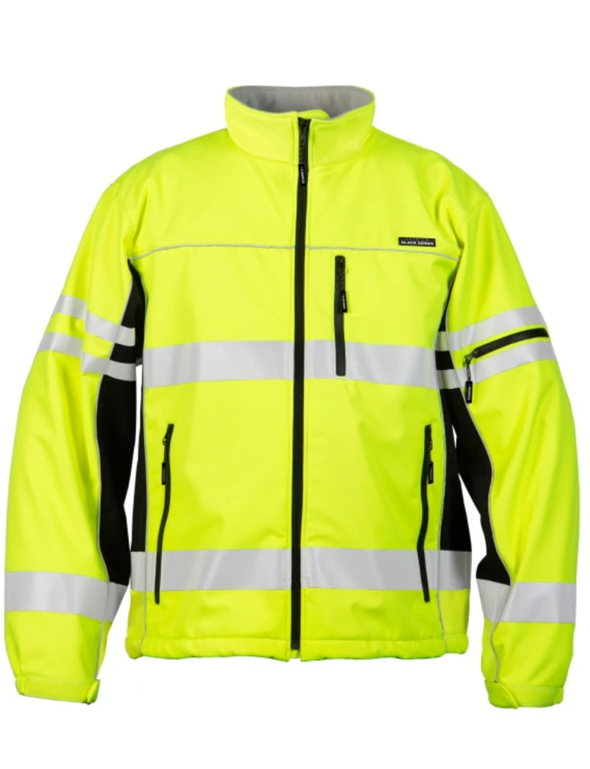 Kishigo, Premium Black Series, Lime, Class 3 Soft Shell Jacket, Size: Medium