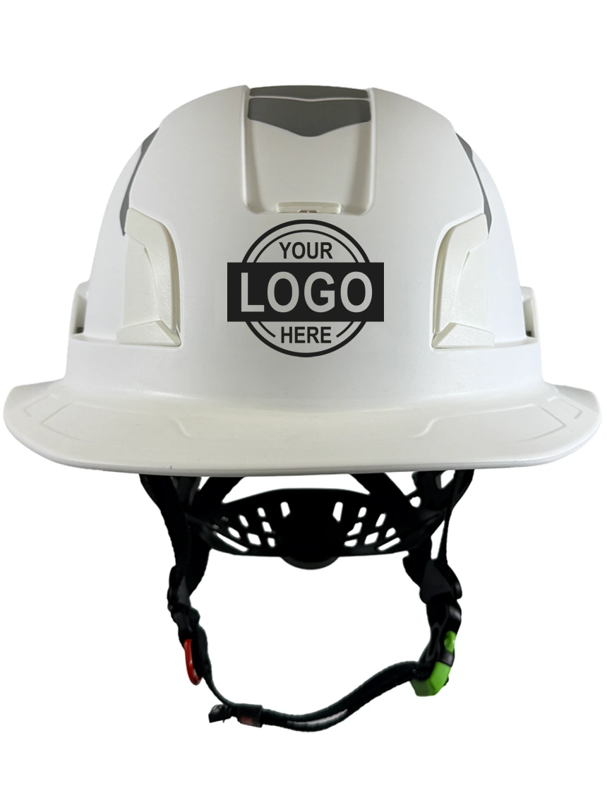 White Kask Zenith X2 Hi-Viz Full Brim, FR (Flame Resistant) Safety Helmet With Single Color Graphic