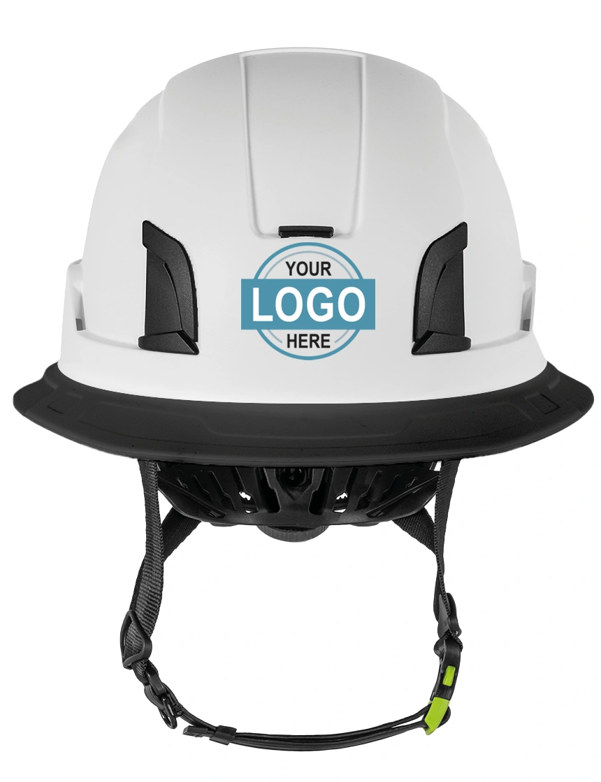 Light Gray Kask Zenith X2 ‘Full Brim’ Safety Helmet with Custom Full Color Graphic