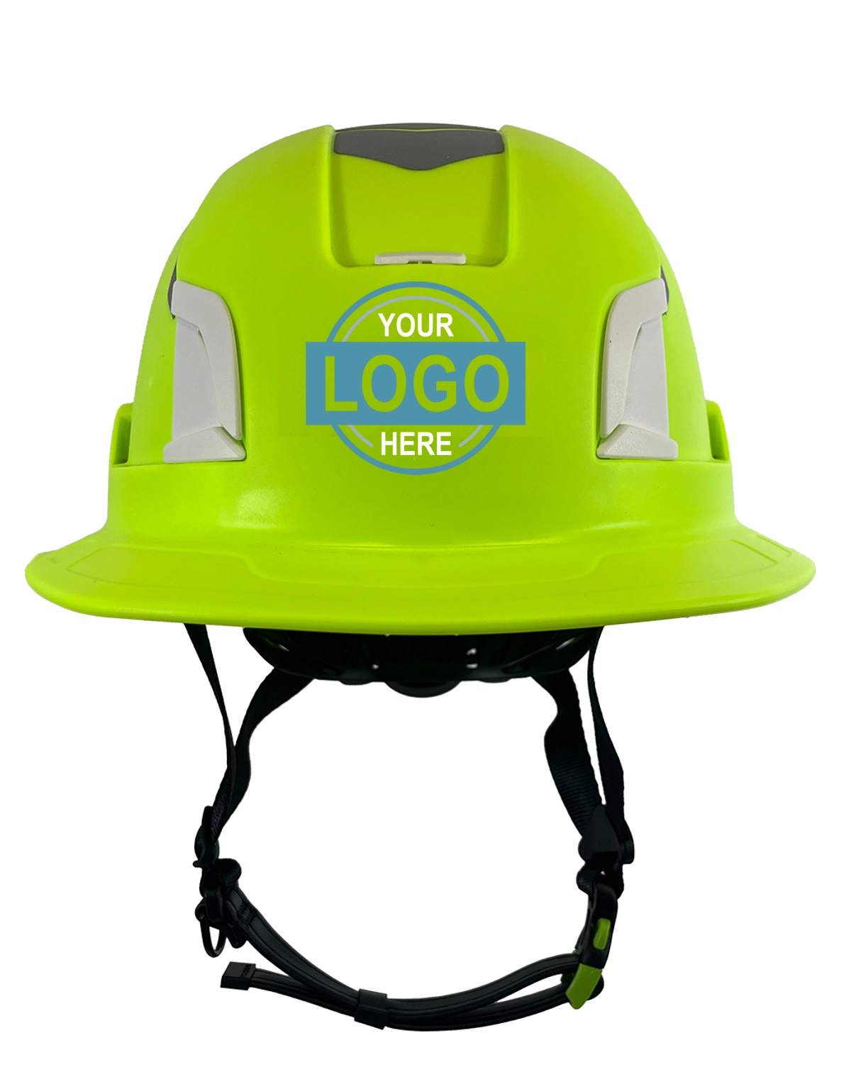 Hi-Viz Lime with Reflectors Kask Zenith X2 Full Brim Hi-Viz Safety Helmet w/ Full Color Graphic