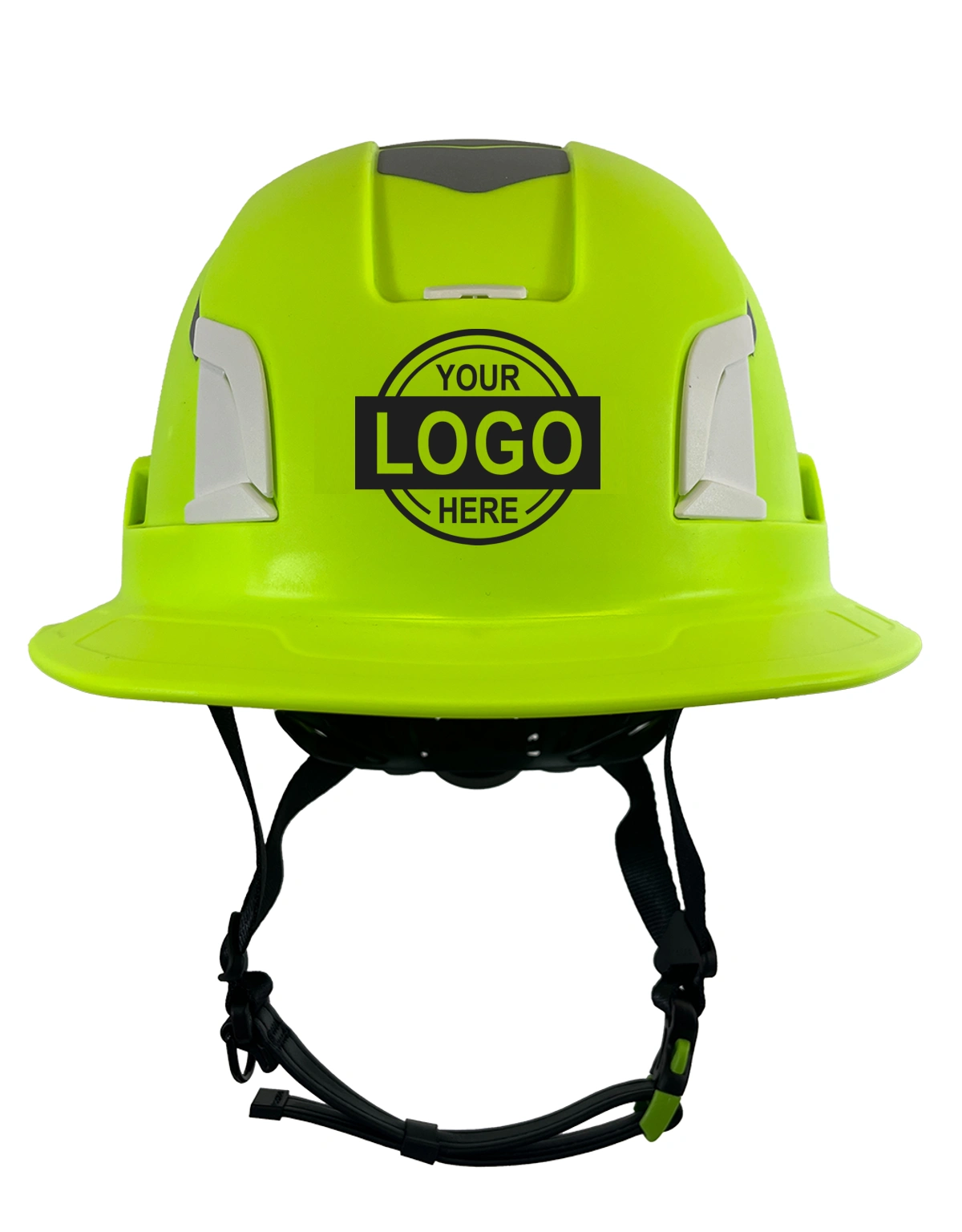 Hi-Viz Lime with Reflectors Kask Zenith X2 Full Brim Hi-Viz Safety Helmet w/ Single Color Graphic